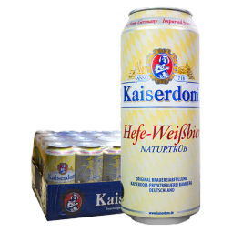 凯撒（Kaiserdom）德国进口啤酒凯撒（Kaiserdom）小麦白啤酒500ml*24罐装整箱 凯撒【500ml*24罐】