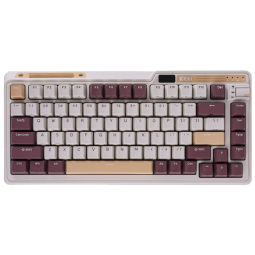 珂芝(KZZI)K75机械键盘有线蓝牙无线2.4G三模gasket结构82键75配列PBT键帽RGB背光慕斯版TTC金粉轴V2