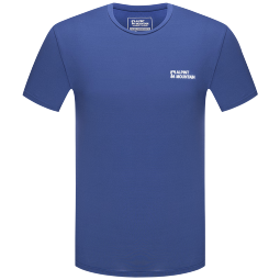 ALPINT MOUNTAIN户外速干t恤男速干衣圆领短袖运动服跑步衣纯色T恤透气 藏蓝（男） XL