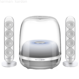 哈曼卡顿（Harman/Kardon） SoundSticks 4 桌面蓝牙音箱 水晶4代2.1声道音响 居家低音炮 水晶4代白色(英版)