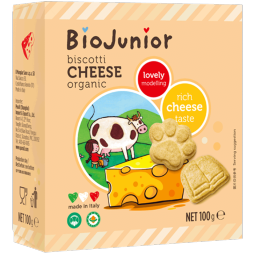 碧欧奇（Biojunior）酸奶饼干欧盟中国双有机宝宝磨牙饼干（3岁+食用） 有机芝士饼干(100g/盒)