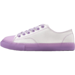 飞跃（Feiyue）官方 变色鞋低帮帆布鞋女春季新款潮流百搭休闲鞋 9062白紫 35