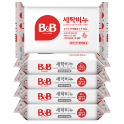 保宁 B&B 婴儿洗衣皂婴幼儿宝宝专用 尿布皂洋槐香 200g*5韩国进口