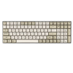 爱国者(aigo) A100青轴奶咖色 无线充电机械办公键盘电竞有线键盘游戏电脑笔记本外接键盘