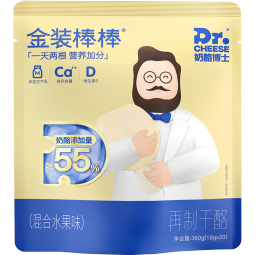 奶酪博士（Dr.Cheese）金装儿童奶酪棒360g混合水果味  高钙  ≥55%干酪含量   18g*20