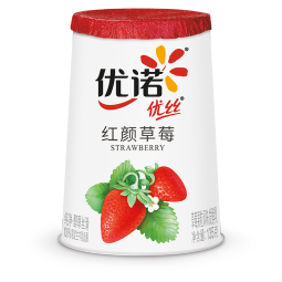 优诺(yoplait) 优丝草莓果粒酸奶风味发酵乳135gx3 低温酸牛奶生鲜
