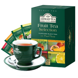 ahmad tea英国亚曼进口茶叶4种果味红茶组合百香果柠檬草莓苹果味茶包20包 果味红茶四口味组合2g*20包装