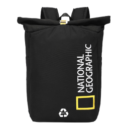 国家地理National Geographic双肩包男时尚休闲电脑包旅行户外大容量背包 环保面料 黑色