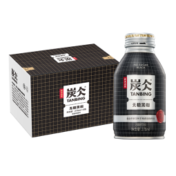 农夫山泉 炭仌咖啡 无糖黑咖 即饮咖啡铝罐270ml*6瓶 纸箱装 