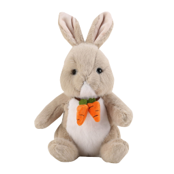 吉娅乔（Ghiaccio）萝卜兔小白兔公仔玩具毛绒创意仿真兔子玩偶生日礼物娃娃新款可爱 白色
