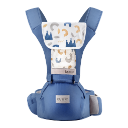爱贝迪拉 腰凳婴儿背带抱娃神器硅胶防滑坐凳宝宝背带四季通用蓝色