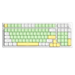 JPLAYER黑爵联名款 AK992机械键盘 三模热插拔 2.4G/有线/蓝牙 PBT三拼键帽 电竞游戏 绿野 茶轴 白光版