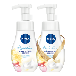 妮维雅（NIVEA）氨基酸洗面奶泡沫温和不紧绷云柔植萃保湿水弹洁面乳180g双支