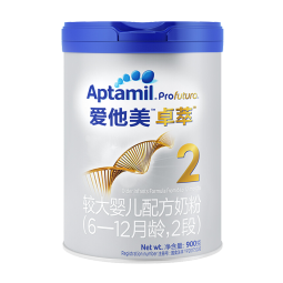 爱他美（Aptamil）卓萃白金版2段较大婴儿配方奶粉900克（欧洲原装进口）中文版 1罐装