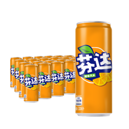 芬达 Fanta 橙味 摩登罐汽水 碳酸饮料 330ml*24罐 整箱装  可口可乐公司出品 新老包装随机发货