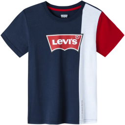 Levi's 李维斯童装男童短袖T恤夏季儿童纯棉舒适亲肤透气针织休闲上衣 深靛蓝（E916） 150/72(M)