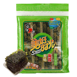 喜之郎美好时光27g原味海苔即食4.5g*6袋寿司海苔儿童休闲零食 原味海苔片4.5克*6袋
