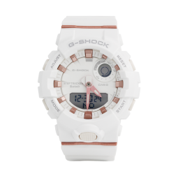 casio卡西欧（CASIO手表男G-SHOCK黑色运动休闲石英腕表时尚日历防水表 白色 GMA-B800-7A