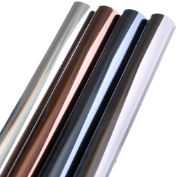 千棵树 防晒隔热玻璃贴膜窗户贴纸遮光阳台阳光房单向透视隐私防偷窥 加厚深蓝银【单向透视】-静电款 70cm宽*长1米(拍多件连着发)