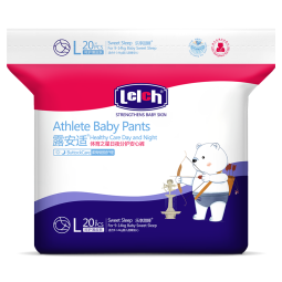 露安适（Lelch）体育之星拉拉裤L20片(9-14kg)夜用乐享甜睡 婴儿大号尿不湿拉拉裤