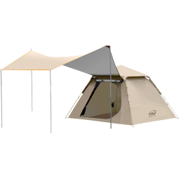 朝拓天幕帐篷二合一  户外帐篷 防雨防晒自动搭建野外露营便携式装备 基础款【3~4人】天幕帐篷+防潮垫 【升级4杆】