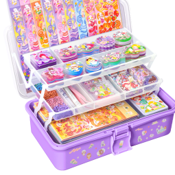 慢作咕卡套装古卡全套豪华咕卡贴纸手帐套装咕盘咕卡盘手账奶油胶女孩生日六一儿童节礼物玩具姑卡估卡孤卡 328件套咕卡+奶油胶/2箱装/+挂架