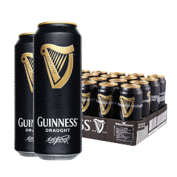 健力士/Guinness爱尔兰原装进口 世涛罐装黑啤酒440ml*24听整箱