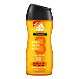 阿迪达斯 （adidas）男士按摩舒爽香波沐浴露250ml 洗发沐浴露洗沐二合一持久留香
