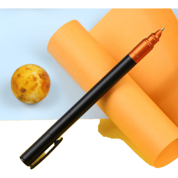毕加索（pimio）钢笔ps-977星球系列钢笔暗尖财务笔学生成人练字书法送礼礼物礼品 星橙 0.38mm  官方标配 暗尖