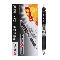 晨光（M&G） G-5按动中性笔签字笔k35大容量子弹头笔芯0.5学生刷题考试用笔速干水笔黑笔芯 晨光K35黑色6支装配20支笔芯