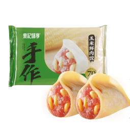 袁记味享/袁记云饺 玉米鲜肉饺330g 手工包制水饺馄饨速 儿童早餐饺子抄手