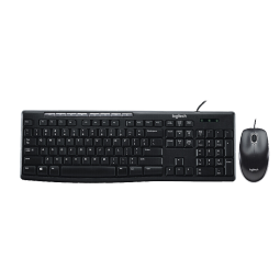 罗技（Logitech）键鼠套装 MK200 有线键鼠套装 全尺寸 USB台式电脑笔记本学习键鼠套装 MK200-有线键鼠套装
