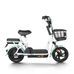 雅迪（yadea）新国标电动车小钢炮迷你电动自行车男女通用电瓶车 植物绿