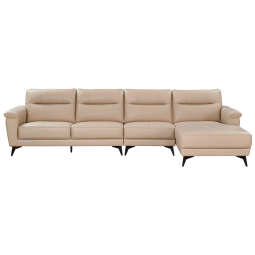 全友家居 沙发 现代简约真皮沙发 头层牛皮L型多人位沙发组合客厅家具102591 反向皮沙发(1+3+转)