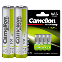 飞狮（Camelion）低自放镍氢充电电池 7号/七号/AAA 800毫安时4节 鼠标/键盘/遥控器/玩具/手电筒