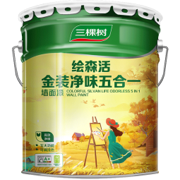 三棵树漆（SKSHU）绘森活金装净味五合一内墙油漆涂料内墙乳胶漆墙面漆 18L