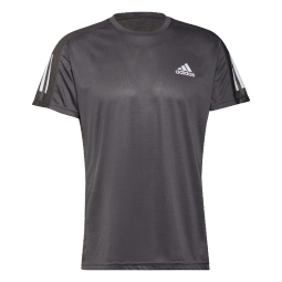 adidas阿迪达斯官方男装速干跑步运动上衣圆领短袖T恤H34487 深灰 A/M