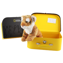 国家地理仿真动物玩偶30周年纪念款毛绒玩具公仔布娃娃 22cm 礼盒版棕虎