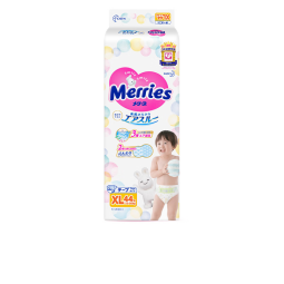 花王妙而舒Merries 纸尿裤 婴儿尿不湿 新生儿尿裤 加大号XL44片（12-20kg）