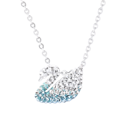 施华洛世奇（SWAROVSKI） 蓝天鹅项链 耳环 渐变蓝色  生日礼物 520礼物送女友 小号 5512094