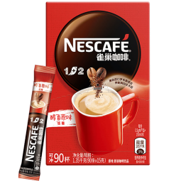 雀巢（Nestle）咖啡1+2原味速溶咖啡  三合一微研磨咖啡粉 低糖浓郁奶香90条 原味90条 1350g