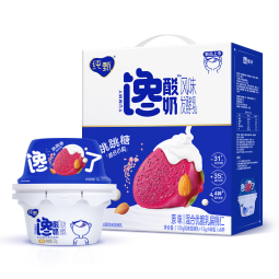 蒙牛 纯甄跳跳糖馋酸奶(优脆乳扁桃仁口味)(120g+12g)×6杯