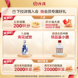 汾酒 老白汾10 53度 475mL*2瓶 双瓶装 清香型白酒（内含礼袋）