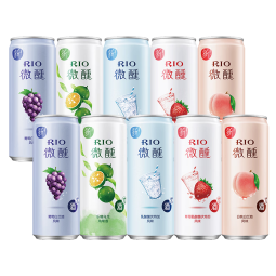 RIO锐澳微醺鸡尾酒套装330ml*10罐洋酒果味预调酒（5种口味）