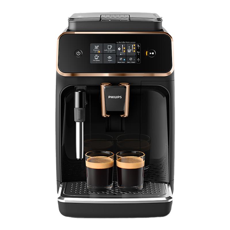 飞利浦意式咖啡机全自动家用小型研磨一体浓缩办公室打奶泡EP2124