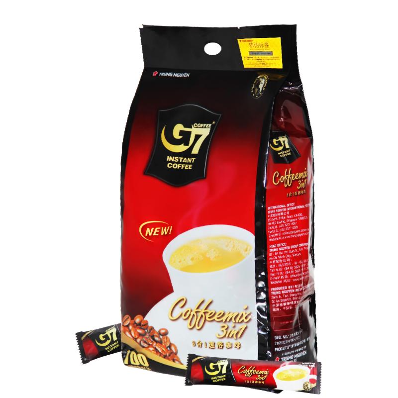 越南进口中原g7特浓咖啡粉速溶咖啡100条装1600g官方授权店正品