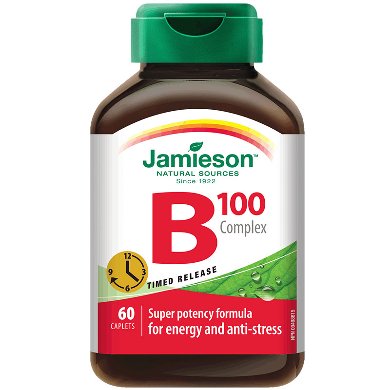 jamieson健美生复合维生素B族缓释vb维生素b2b3b6vb100男女士b12
