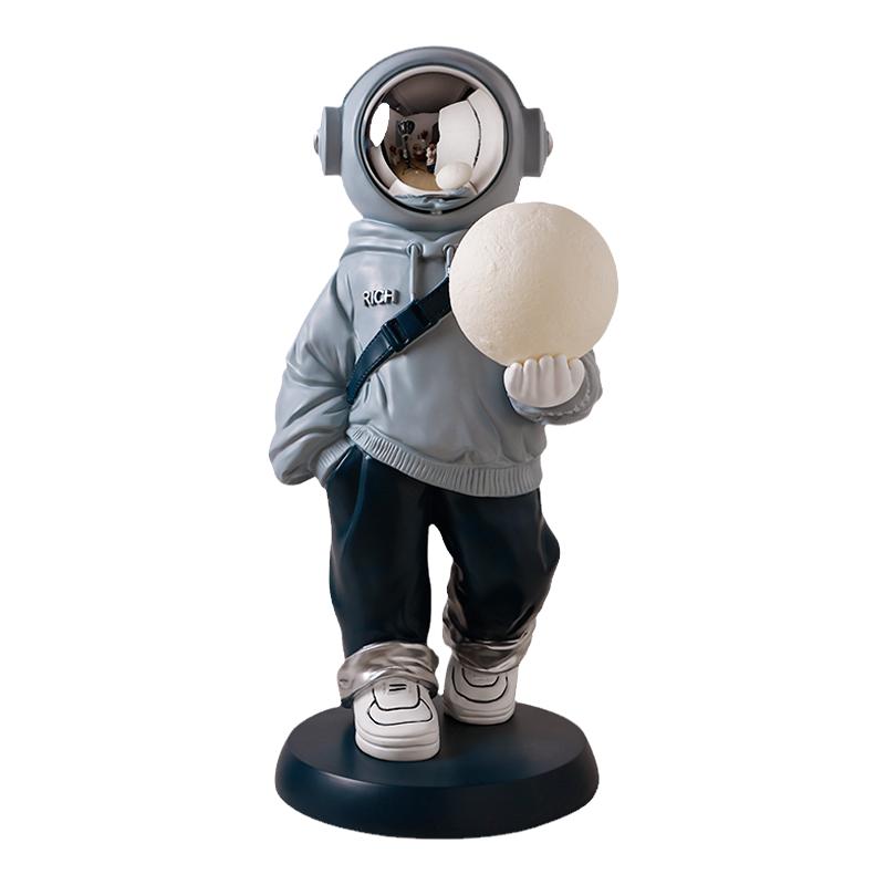 贝汉美大型宇航员落地摆件轻奢太空人灯客厅装饰品电视柜乔迁礼品