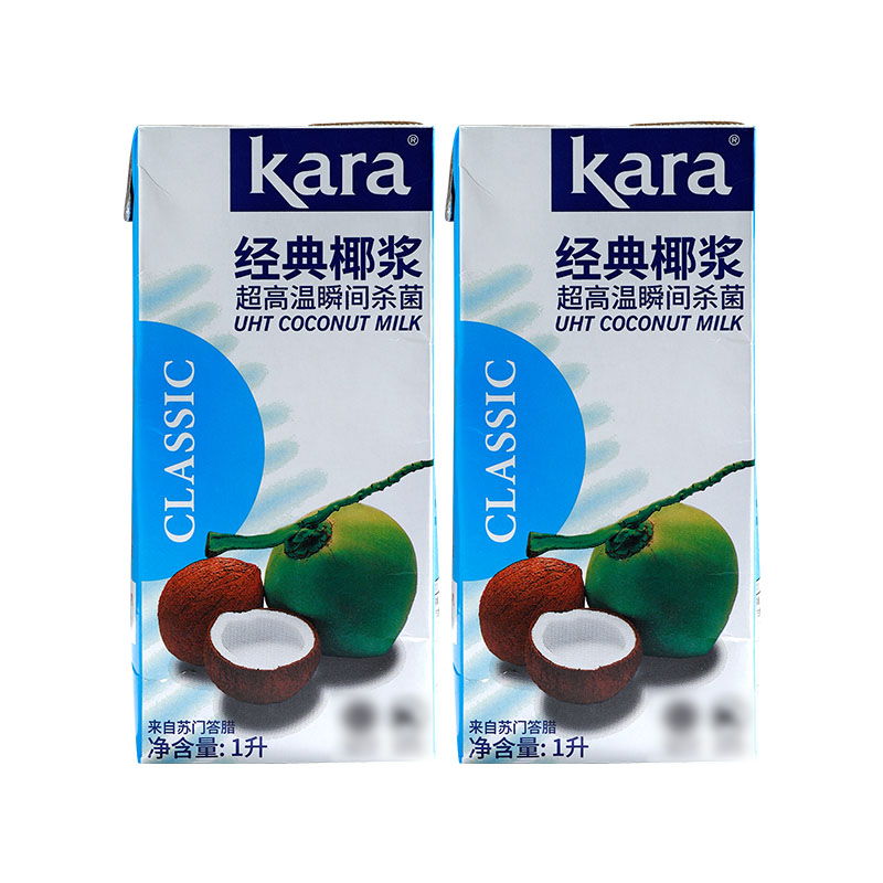 佳乐Kara进口椰浆1L*12烘焙原料椰汁西米露商用甜品奶茶专用原料