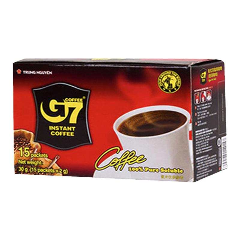 越南进口 中原G7黑咖啡纯咖啡粉30克特浓美式无蔗糖非三合一